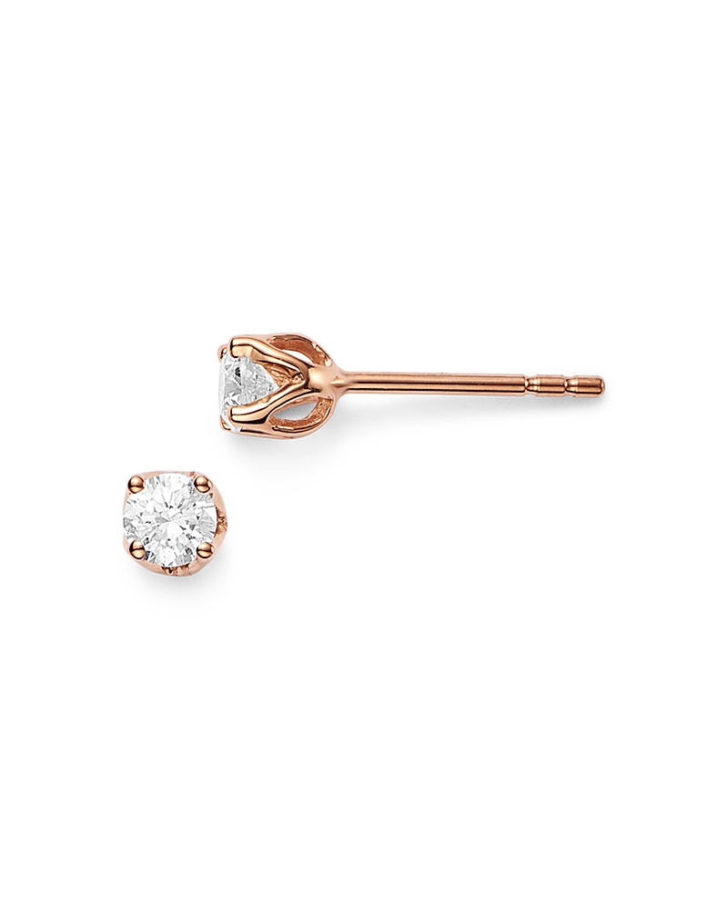 Bloomingdale's Fine Collection Diamond Tulip Stud Earrings in 14K Rose Gold, 0.33 tcw