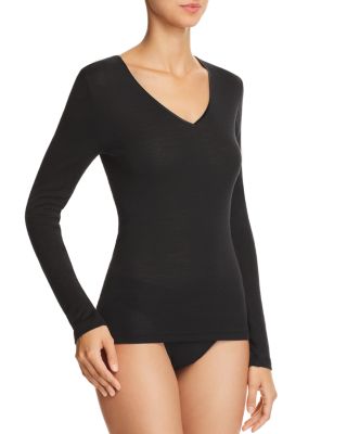 Woolen Silk Basic Long Sleeve Shirt