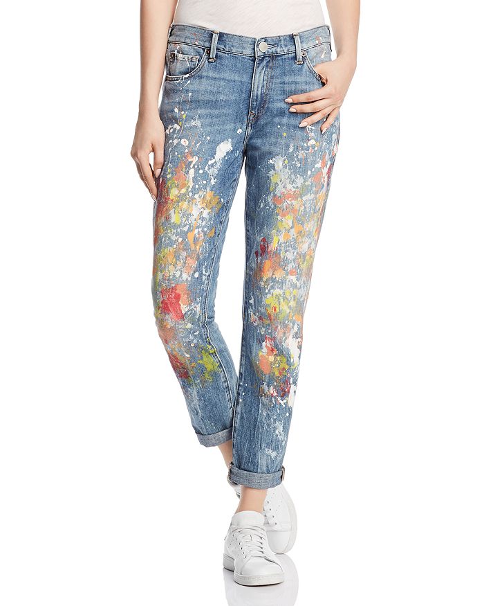 True Religion - Cameron Boyfriend Jeans in Pop Art Paint