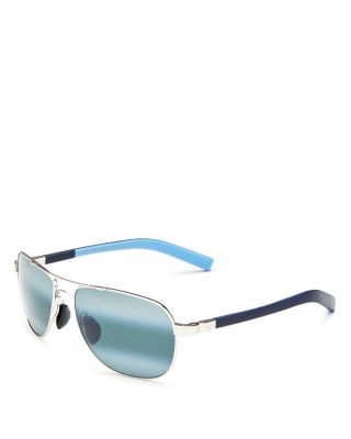 Guardrails Polarized Brow Bar Aviator Sunglasses, 58mm