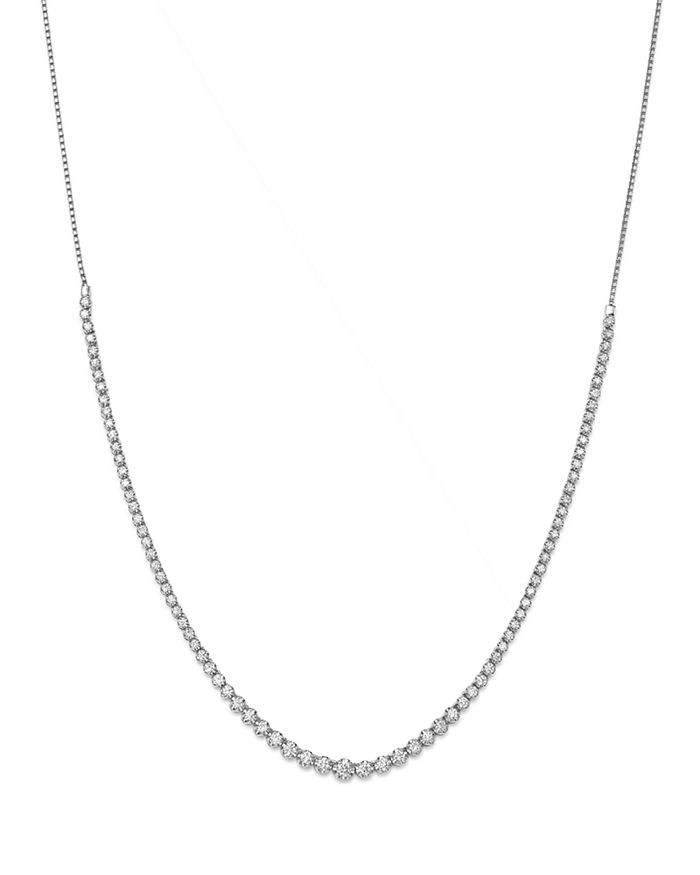 Bloomingdale's - Diamond Graduated Bolo Necklace in 14K White Gold, 2.50 ct. t.w.&nbsp;- 100% Exclusive