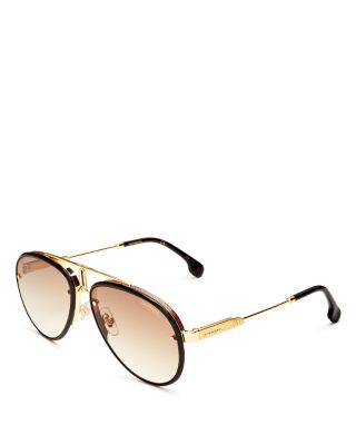 Retro Brow Bar Aviator Sunglasses, 68mm