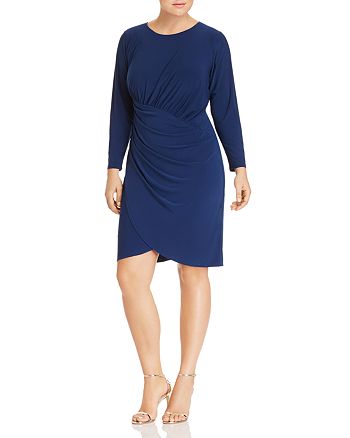 Adrianna Papell Plus Draped Jersey Dress | Bloomingdale's