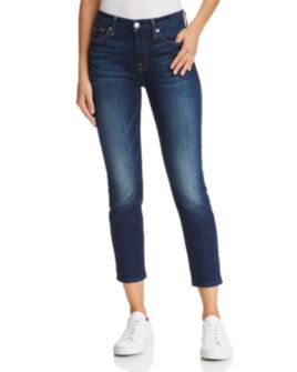 7 For All Mankind - Kimmie Crop Skinny Jeans in Phoenix River - 100% Exclusive