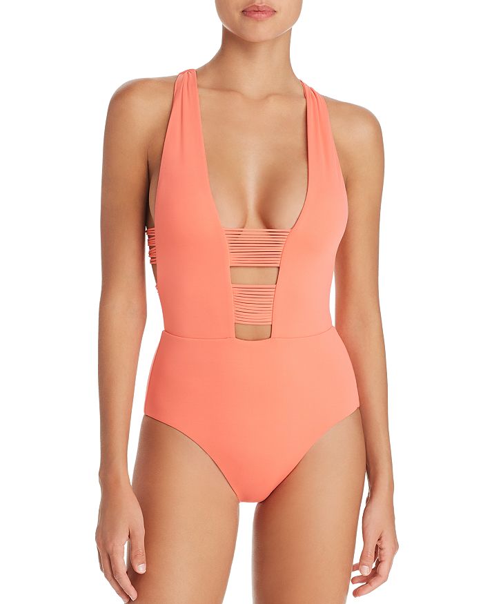 ISABELLA ROSE Beach Solids Strappy One Piece Swimsuit Bloomingdale s
