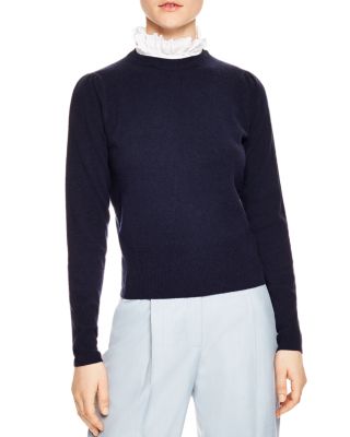 Sandro - Salvator Ruffled Collar Sweater