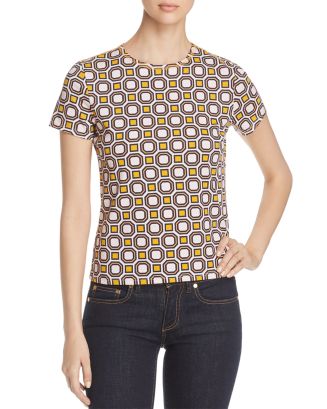 Outlets Tory Burch 'Louis' Tile-Print Tee