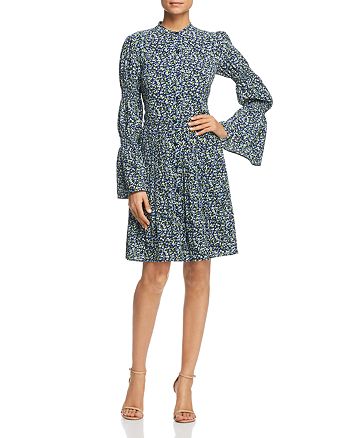 Michael Michael Kors Floral Smocked Sleeve Shirt Dress Bloomingdale S This floral print dress from american label michael michael kors has a soft, fluid silhouette that works for smart or more casual settings. bloomingdale s