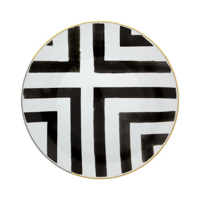 Vista Alegre Sol Y Sombra By Christian Lacroix Dinner Plate In Black