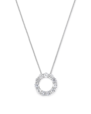 Diamond Circle Pendant Necklace in 14K White Gold, 2.0 ct. t.w. - 100% Exclusive