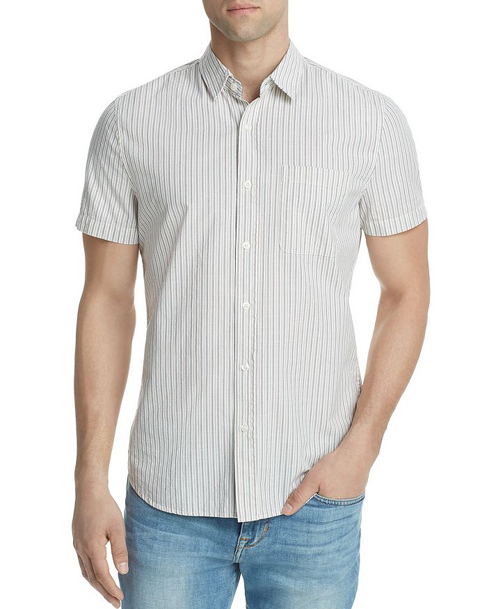 AG Nash Striped Button-Down Short Sleeve Shirt | Bloomingdale's