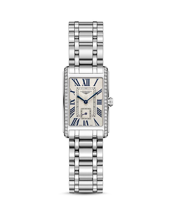 Shop Longines Dolcevita Diamond Watch, 20.5mm In White/silver