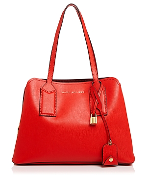 Marc Jacobs The Editor Leather Tote - Red In Poppy Red/gold