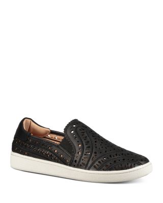 Cas Perforated Leather Slip-On Sneakers 
