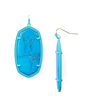 Kendra Scott Danielle - Large Oval Statement Earrings In Aqua