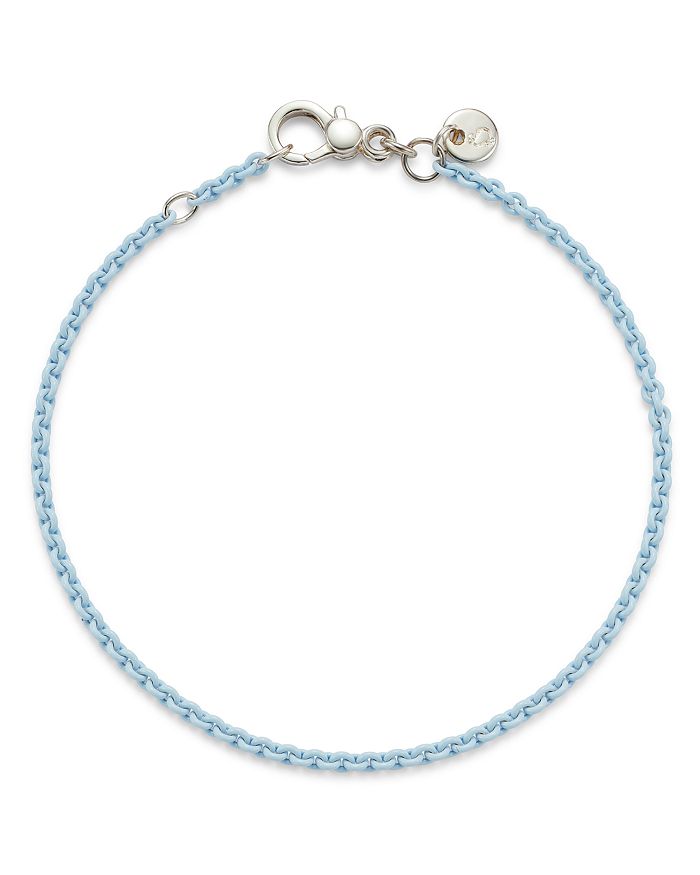 Dodo Sterling Silver Chain Bracelet In Blue/silver