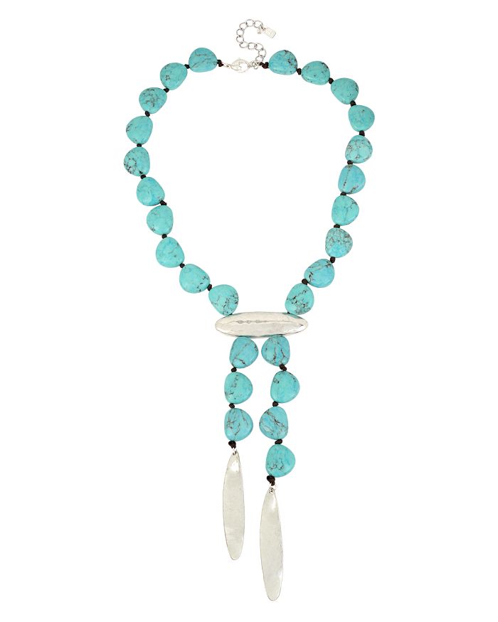 Robert Lee Morris Soho Turquoise Lariat Necklace 16
