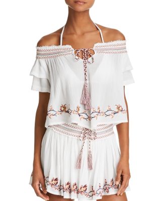 surf gypsy embroidered skirt