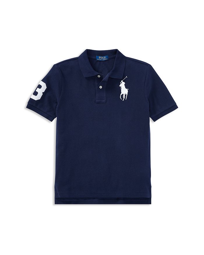 Polo Ralph Lauren Boy's Big Pony Pique Knit Polo In Navy