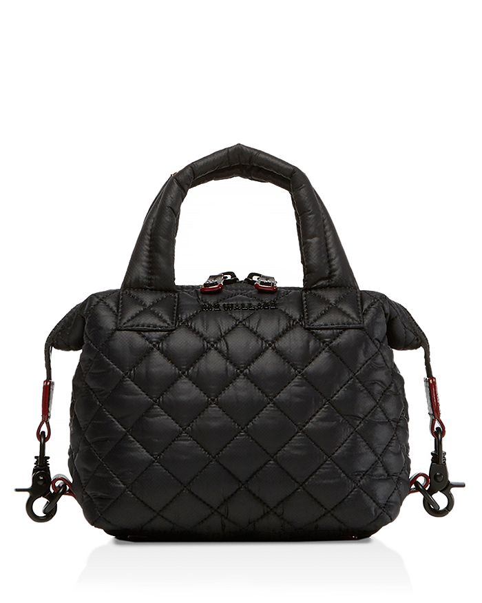 Shop Mz Wallace Micro Sutton Bag In Black/black