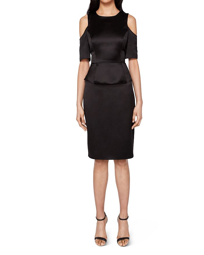 Cold shoulder hotsell peplum dress