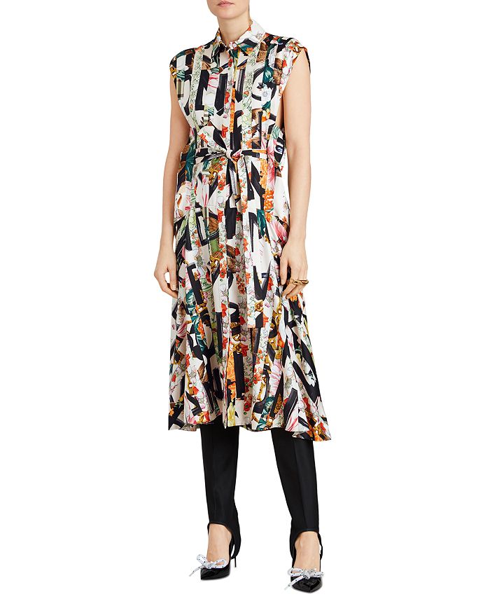 Burberry Sacha Silk Mixed Graffiti Print Dress Bloomingdale s