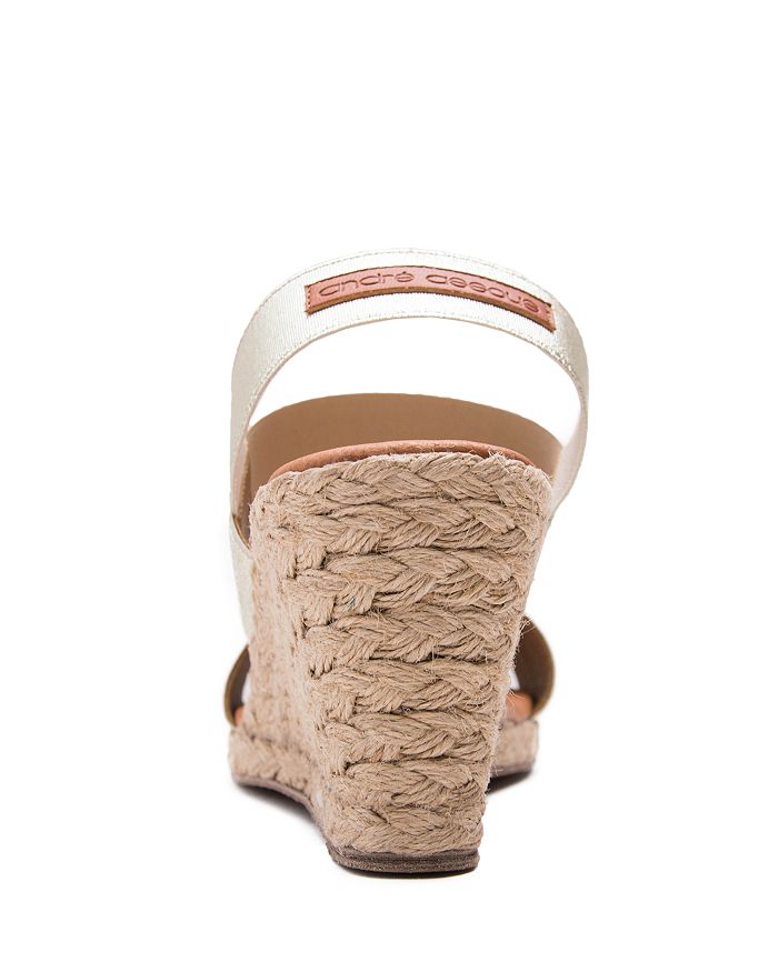 Andre Assous Allison Wedge Espadrille Sandal In Platino