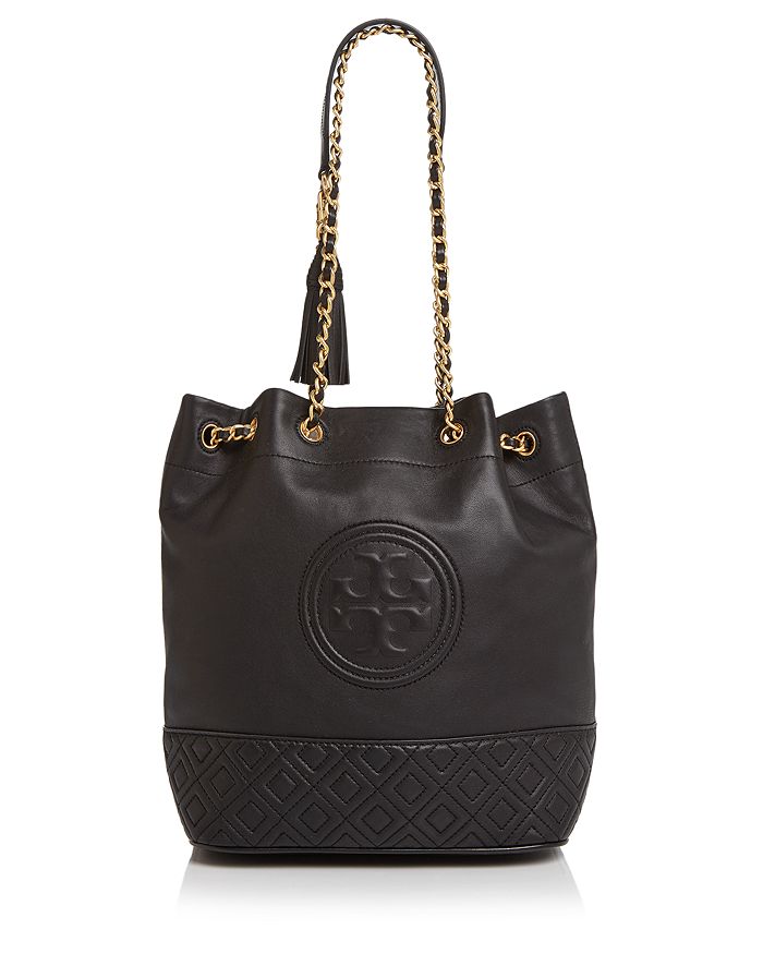 Tory Burch Fleming Convertible Quilted Leather Bucket Bag