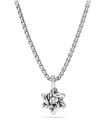 David Yurman - Cable Collectibles&reg; Kids Star of David Necklace with Diamonds