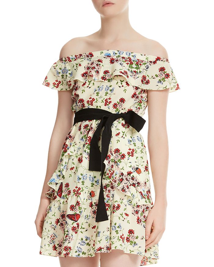 Maje off sale shoulder dress