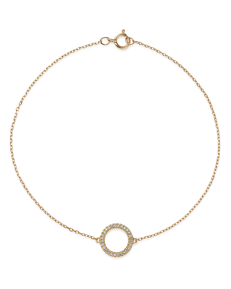 Bloomingdale's Fine Collection Diamond Circle Bracelet in 14K Yellow Gold, 0.08 tcw