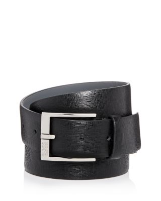 hugo boss white leather belt