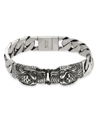 Gucci Double Feline Tiger Head Garden Bracelet Hinged Cuff