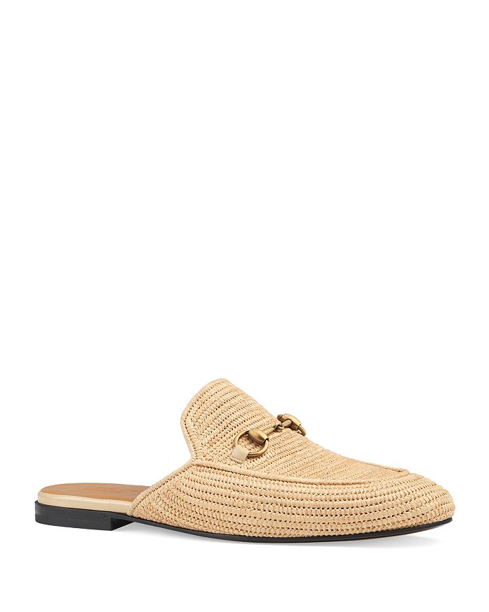 Gucci Men's Straw Princetown Slippers | Bloomingdale's