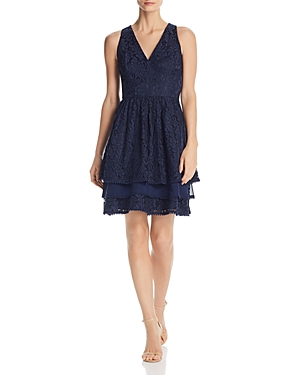 ELIZA J TIERED LACE DRESS,EJ8M9129