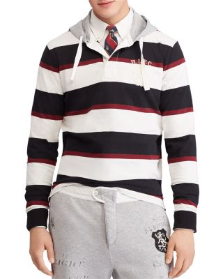 hooded rugby shirt