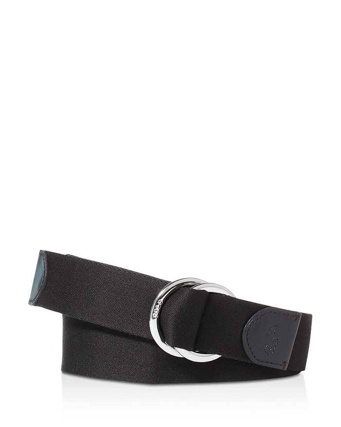 Polo Ralph Lauren Webbed O-ring Belt In Black