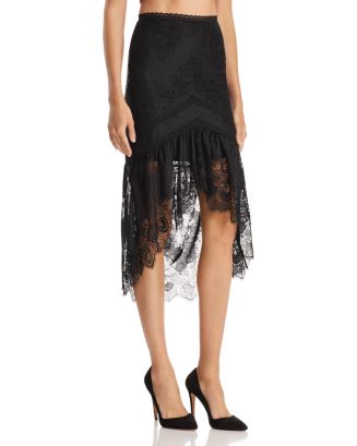 Alice and Olivia Alice + Olivia Triss High/Low Lace Skirt | Bloomingdale's