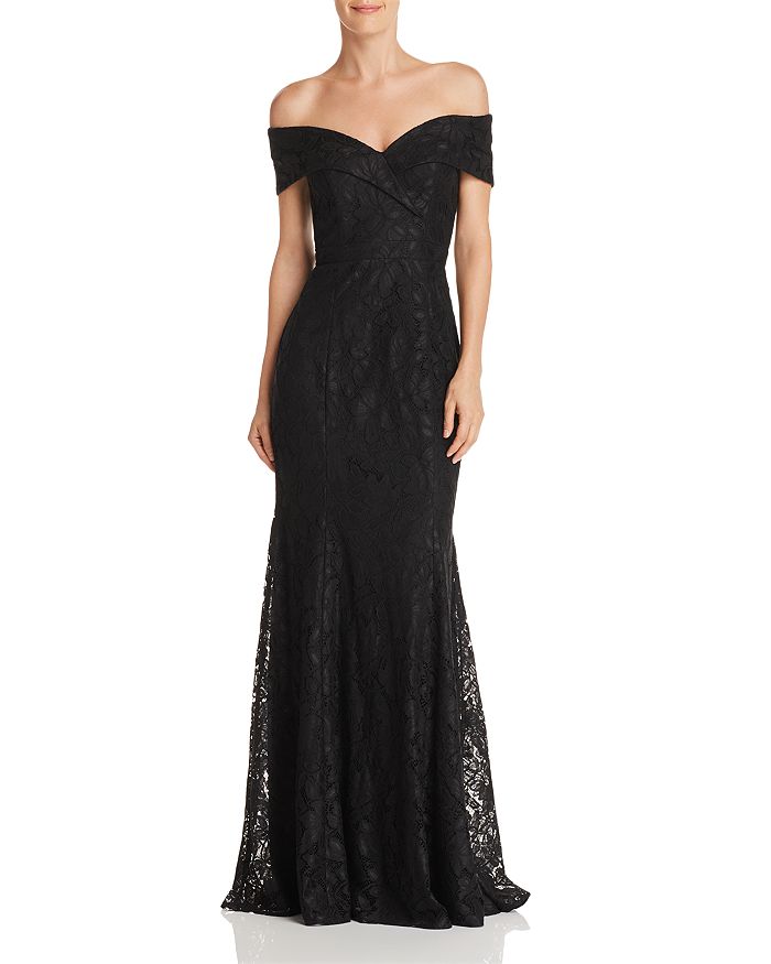 AQUA OfftheShoulder Lace Gown 100 Exclusive Bloomingdale's