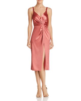 Jill Jill Stuart Satin Twist-Front Dress | Bloomingdale's
