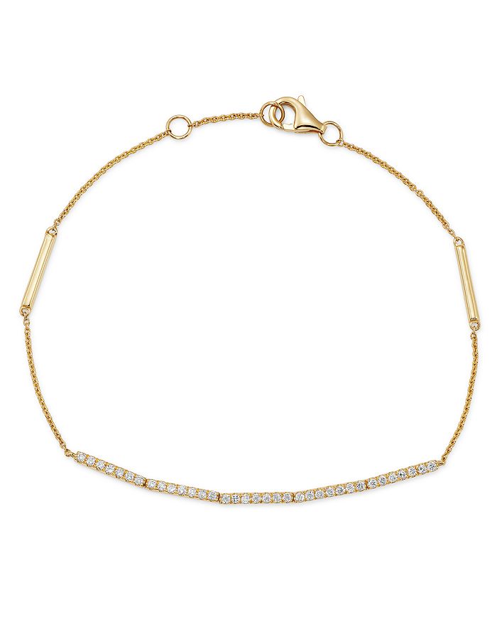 Shop Bloomingdale's Diamond Bracelet In 14k Yellow Gold, 0.20 Ct. T.w. - 100% Exclusive In White/gold