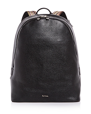 PAUL SMITH MULTISTRIPE STRAP LEATHER BACKPACK,M1A-5489-A40009