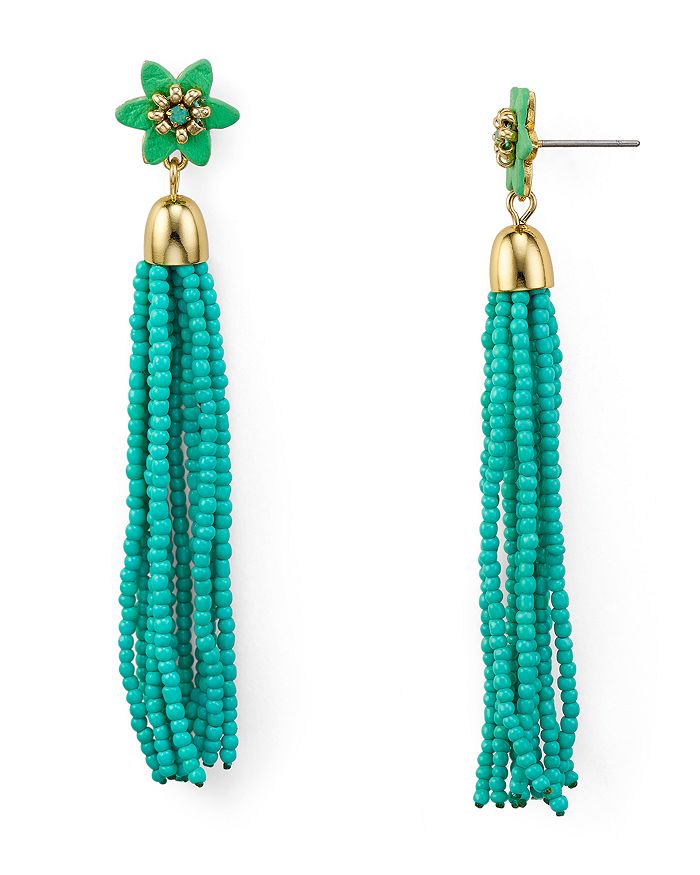 Rebecca Minkoff Calla Beaded Tassel Drop Earrings Bloomingdale s