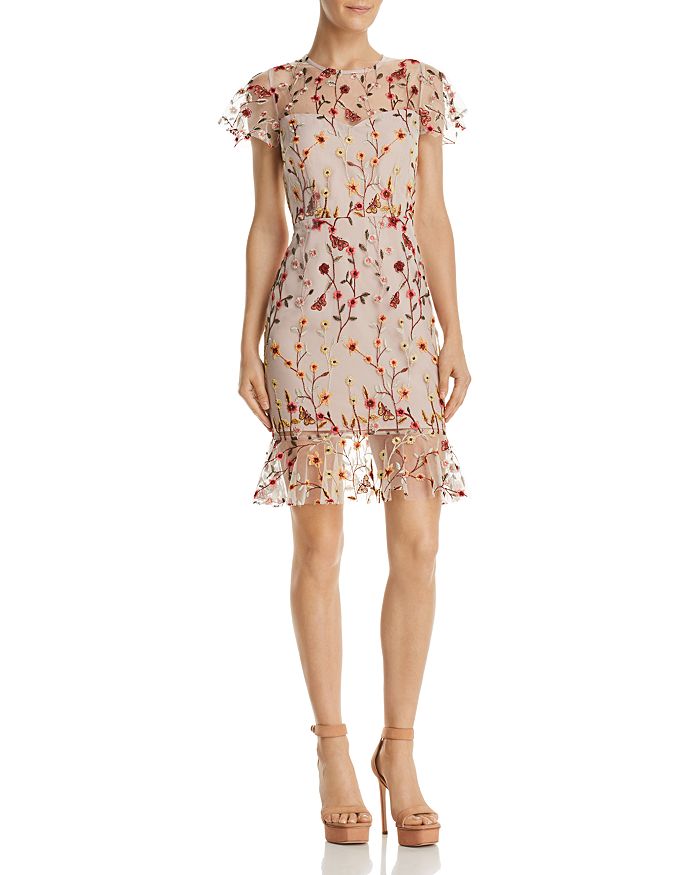 Aqua butterfly on sale floral embroidered dress
