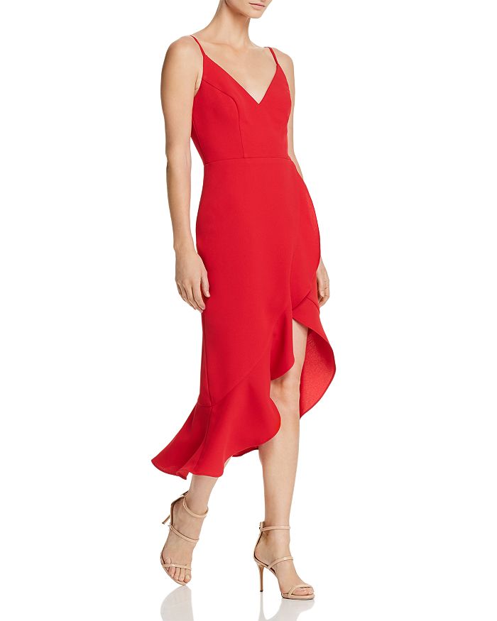 AQUA High/Low Flounced Dress - 100% Exclusive | Bloomingdale's