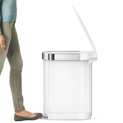 45 Liter Slim Kitchen Trash Can with Liner Pocket