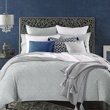 Sky Tile Matelasse EURO Pillow Sham Light Grey 2 Pack 