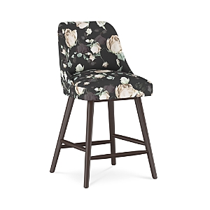 Sparrow & Wren Anita Printed Counter Stool - 100% Exclusive In Champagne Roses Black
