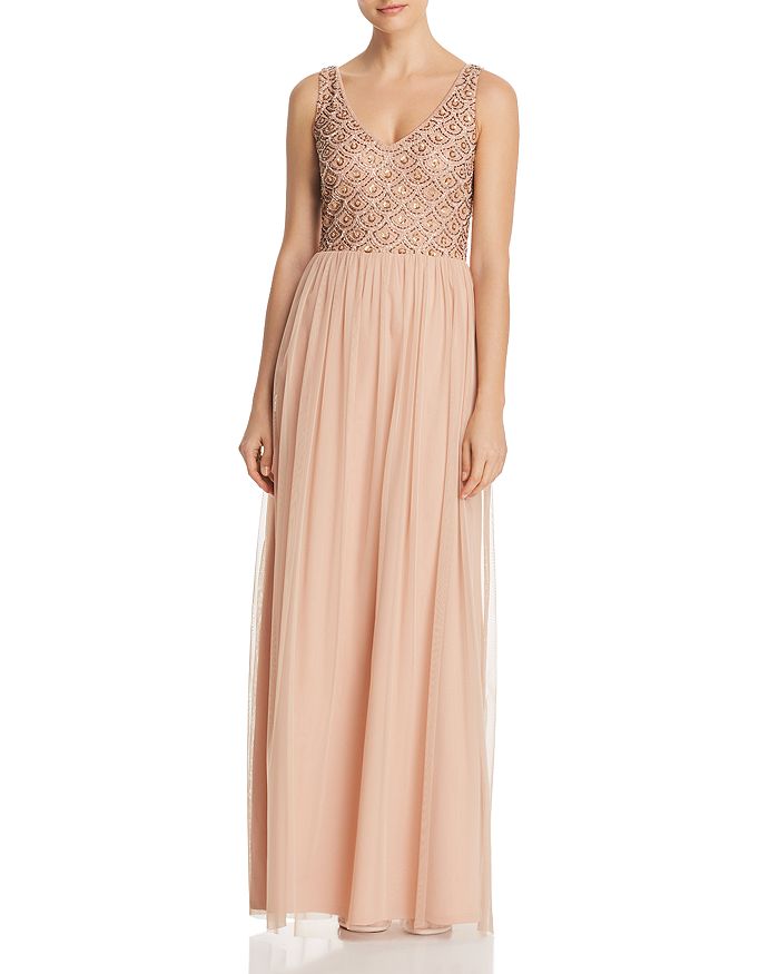 Adrianna Papell Embellished Tulle Gown | Bloomingdale's