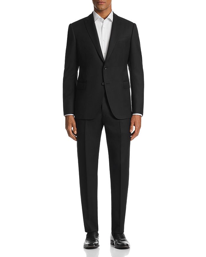 Emporio Armani M Line Tonal Crosshatch Pattern Classic Fit Suit